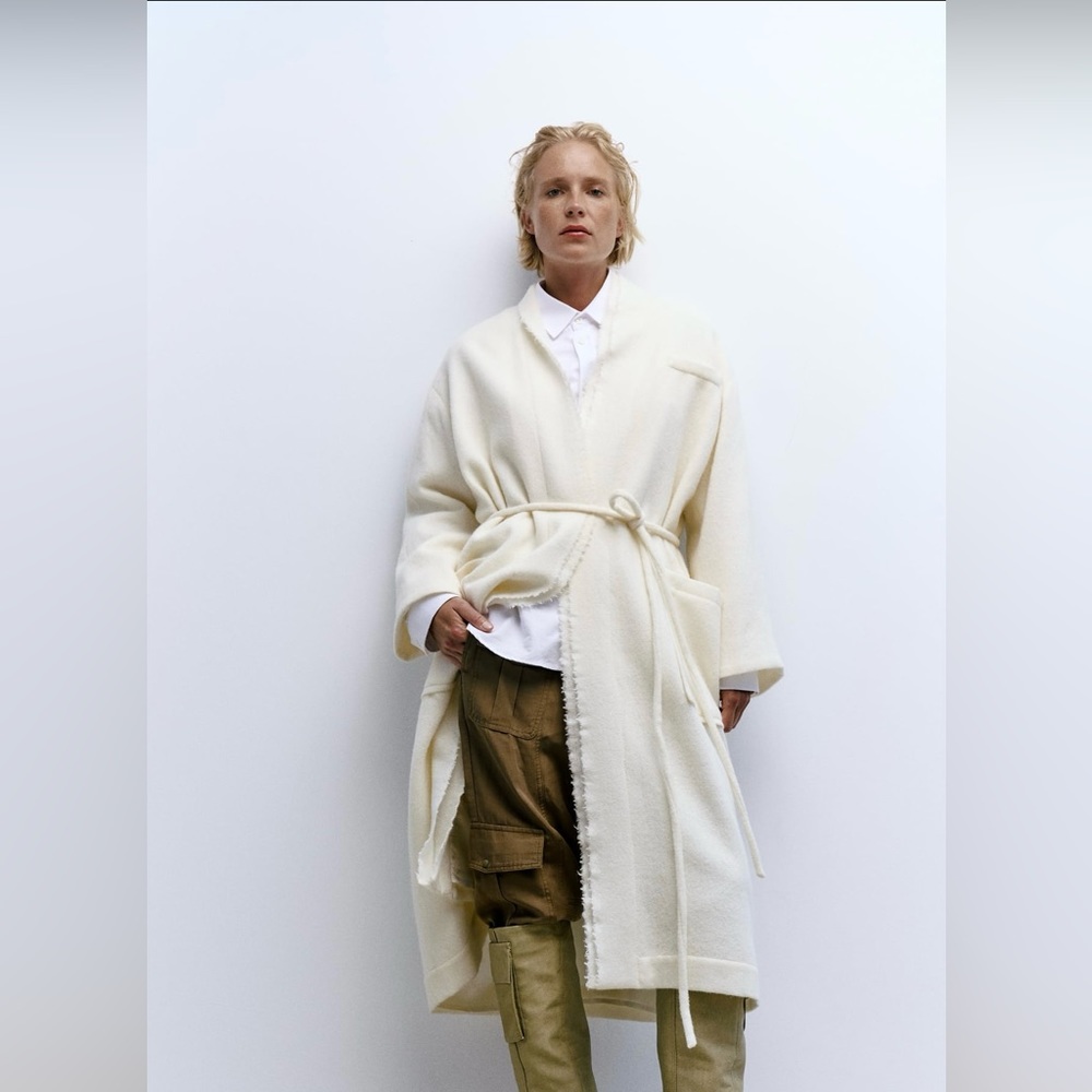 Zara | SOLD OUT - MANTECO WOOL COAT |  WHITE | XS-S